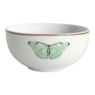 Bowl 250ML 13cm por 6,2 cm Borboleta em porcelana Brown Rim L'Hermitage